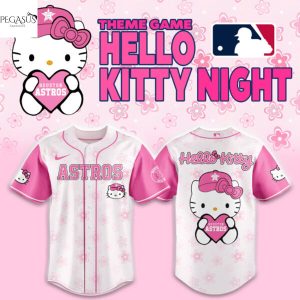 Hello Kitty Night X Houston Astros Baseball Jersey – Pink
