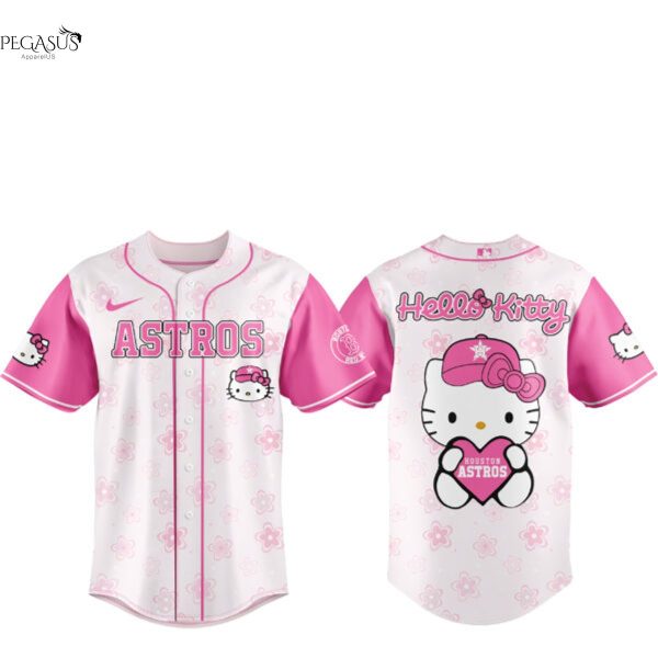 Hello Kitty Night X Houston Astros Baseball Jersey – Pink