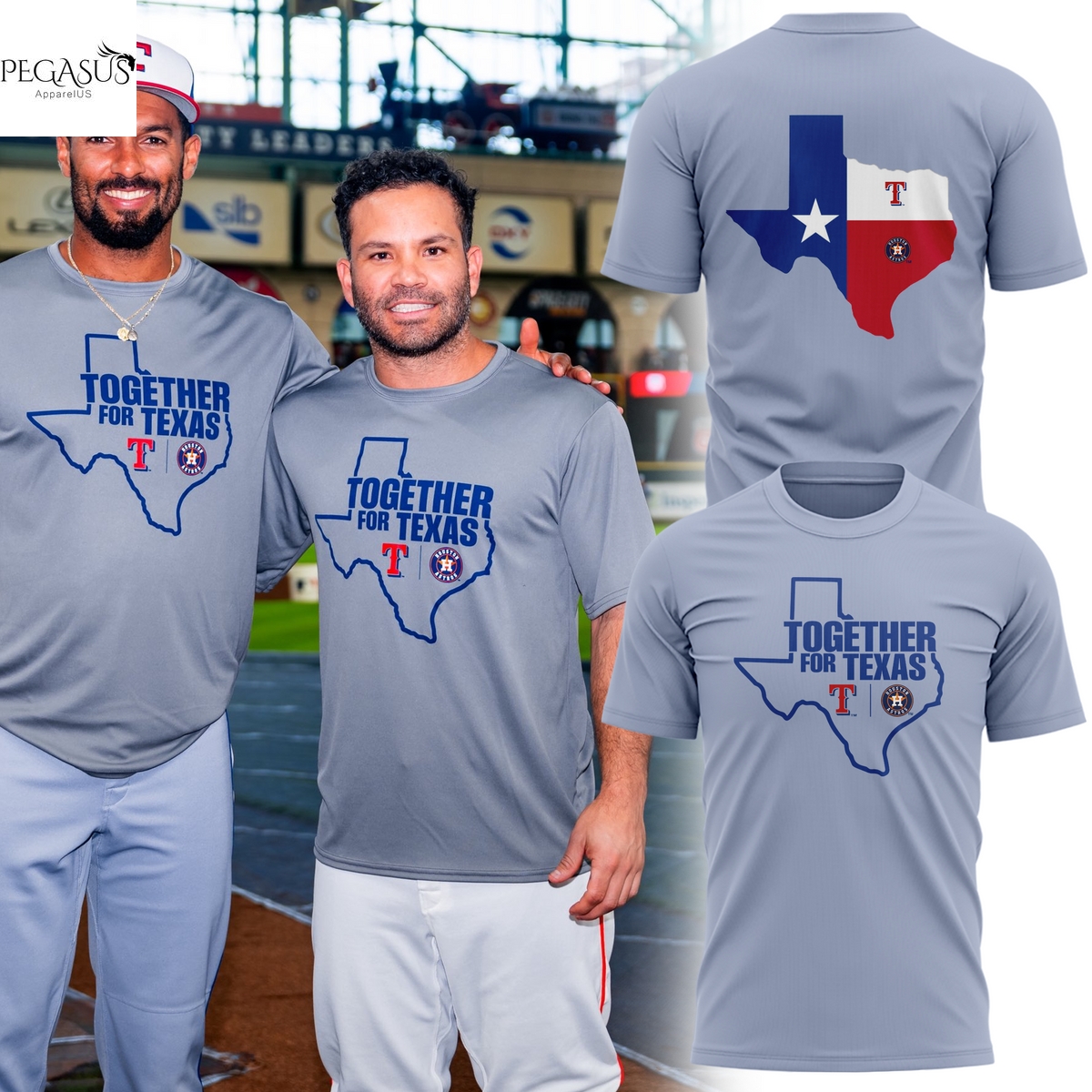 Houston Astros Together For Texas 2025 3D T-Shirt Houston Astros Together For Texas 2025 3D T-Shirt