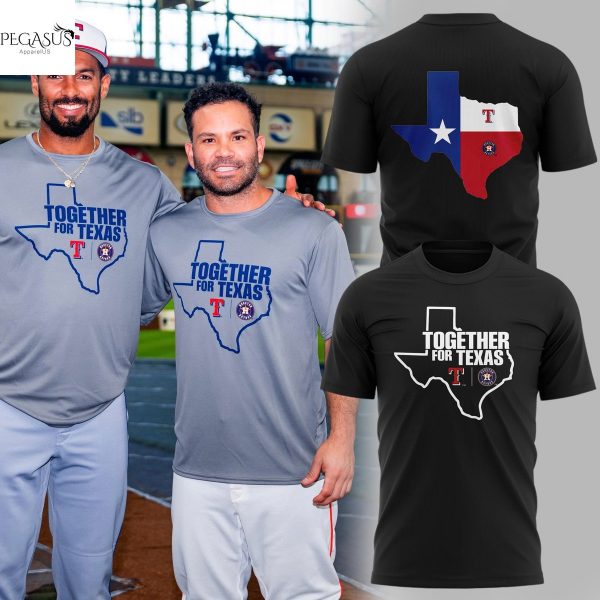 Houston Astros Together For Texas 2025 3D T-Shirt – Black