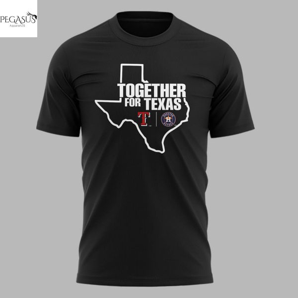 Houston Astros Together For Texas 2025 3D T-Shirt – Black