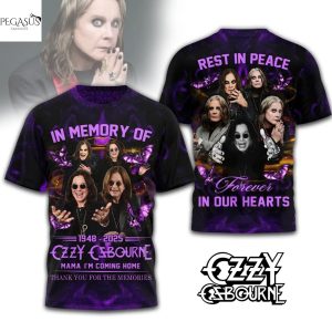 In Memory Of Ozzy Osbourne 1948-2025 Mama Im Coming Home Thank You For The Memories 3D T-Shirt