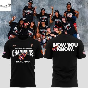 Indiana Fever 2025 WNBA Commissioner Cup Champions Now You Know 3D T-Shirt