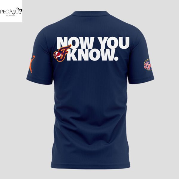 Indiana Fever 2025 WNBA Commissioner Cup Champions Now You Know 3D T-Shirt – Blue