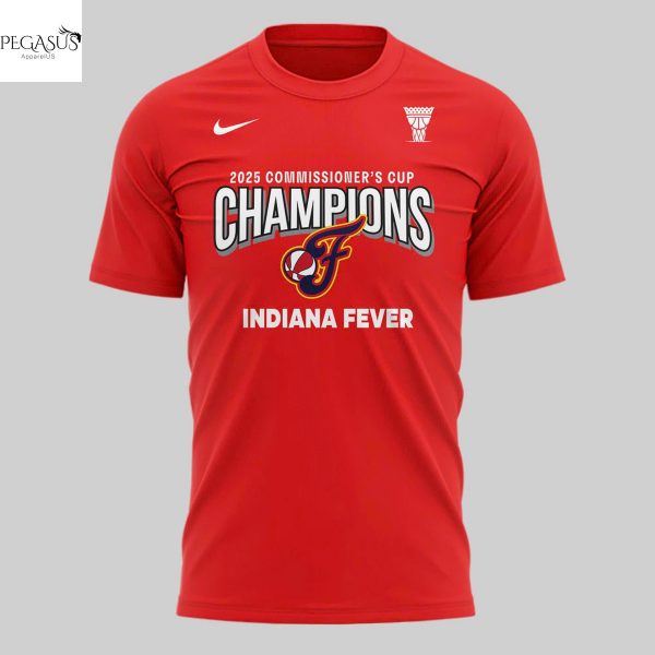 Indiana Fever 2025 WNBA Commissioner Cup Champions Now You Know 3D T-Shirt – Red