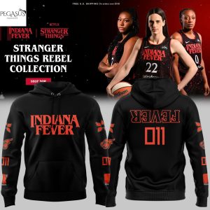 Indiana Fever Stranger Things Rebel Swingman Hoodie – Black