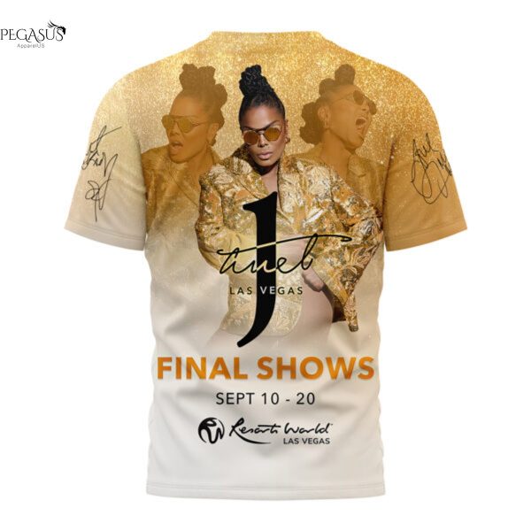 Janet Jackson Final Shows Sept 10-20 Signature 3D T-Shirt