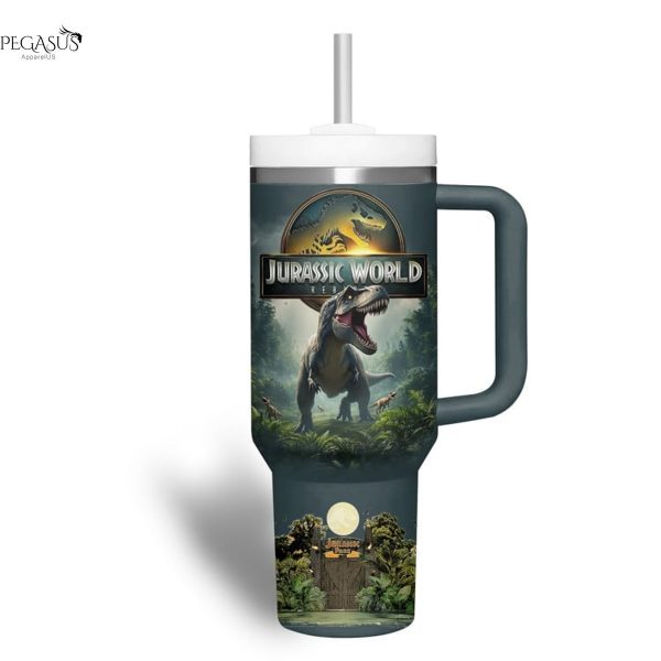 Jurassic World Rebirth Tumbler With Handle And Straw