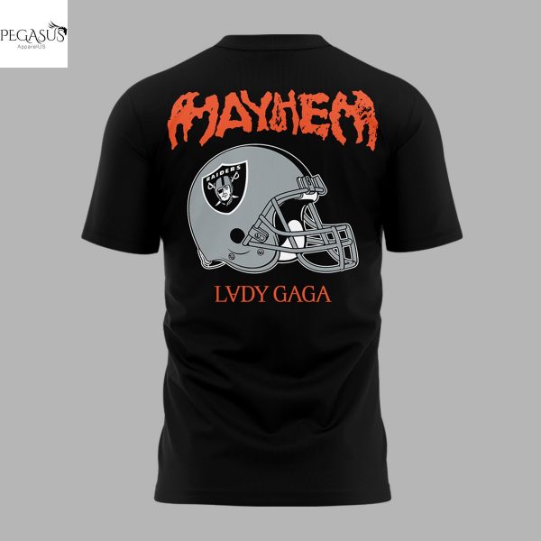 Lady Gaga x Las Vegas Raiders The Mayhem Ball Tour 2025 3D T-Shirt