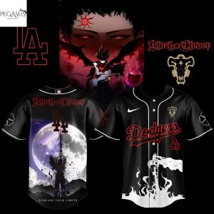 Los Angeles Dodgers Black Clover Baseball Jersey