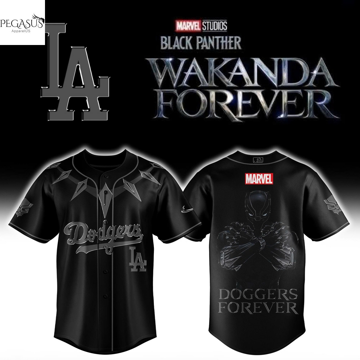 Los Angeles Dodgers x Black Panther Wakanda Forever 2025 Baseball Jersey Los Angeles Dodgers x Black Panther Wakanda Forever 2025 Baseball Jersey