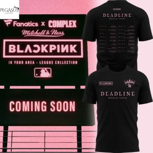 Los Angeles Dodgers x Blackpink World Tour Deadline 3D T-Shirt – Black