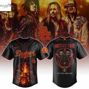 Los Angeles Dodgers x Motley Crue Baseball Jersey