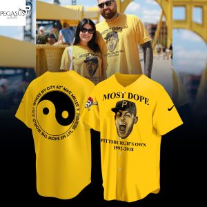 Mac Miller Most Dope x Pittsburgh Pirates Pittsburgh Own Baseball Jersey – Gold