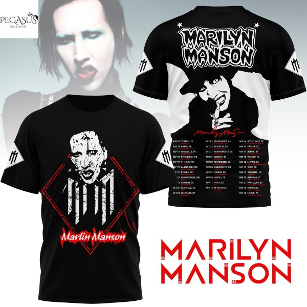 Marilyn Manson 2025 Tour 3D T-Shirt