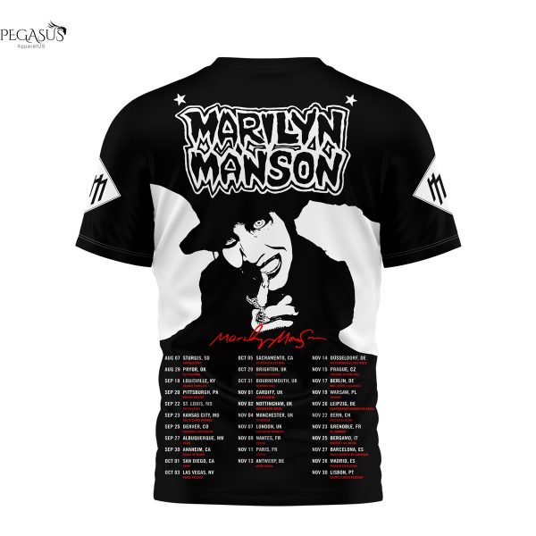 Marilyn Manson 2025 Tour 3D T-Shirt
