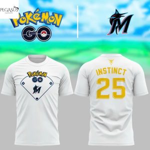 Miami Marlins Pok Emon Go Team Instinct 3D T-Shirt