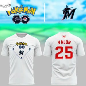 Miami Marlins Pok Emon Go Team Valor 3D T-Shirt