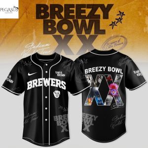 Milwaukee Brewers x Chris Brown Breezy Bowl?XX World Tour Baseball Jersey