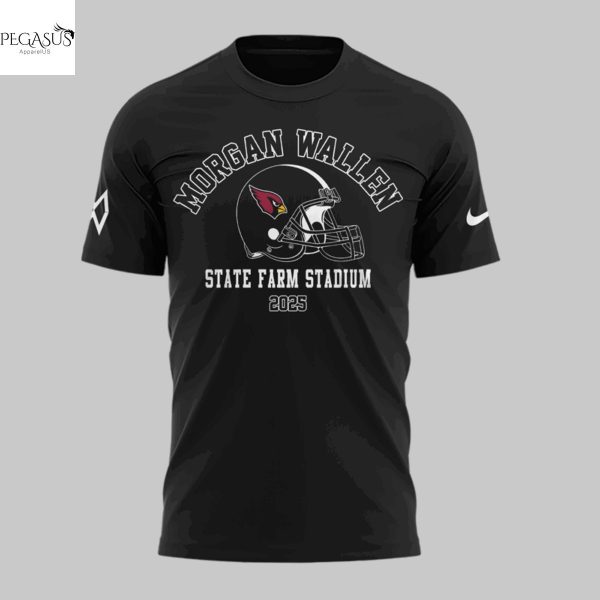 Morgan Wallen x Arizona Cardinals Im The Problem Tour 2025 3D T-Shirt – Black