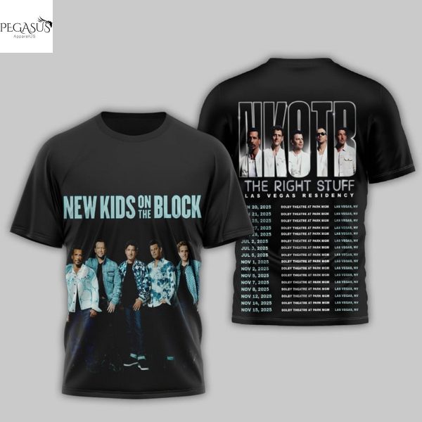 New Kids On The Block The Right Stuff Las Vegas Residency 3D T-Shirt