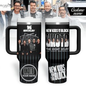 New Kids On The Block The Right Stuff Las Vegas Residency Tumbler With Handle And Straw