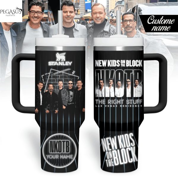 New Kids On The Block The Right Stuff Las Vegas Residency Tumbler With Handle And Straw