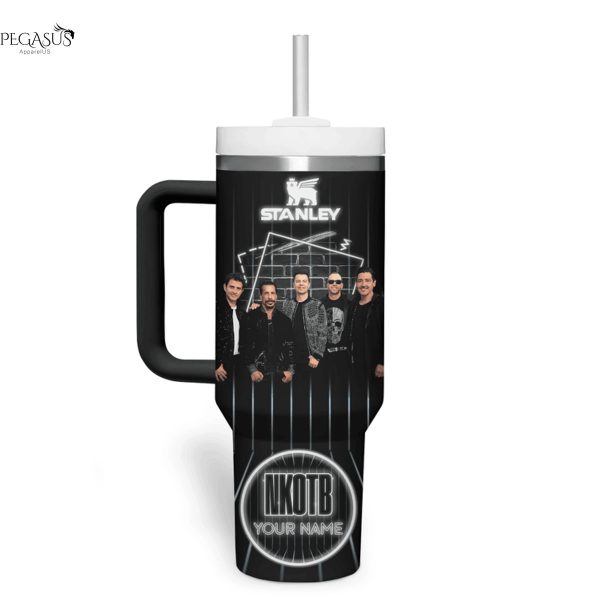 New Kids On The Block The Right Stuff Las Vegas Residency Tumbler With Handle And Straw