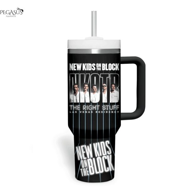 New Kids On The Block The Right Stuff Las Vegas Residency Tumbler With Handle And Straw