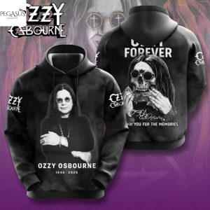 Ozzy Osbourne Forever 1948-2025 Signature Thank You For The Memories Hoodie