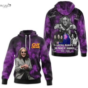 Ozzy Osbourne In Loving Memory Of The Prince Of Darkness 1948-2025 Hoodie