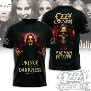 Ozzy Osbourne Prince Of Darkness Madman Forever 1948-2025 3D T-Shirt