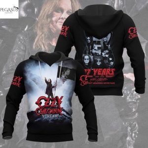 Ozzy Osbourne Scream 77 Years Signature The Best Memories Never Fade Hoodie