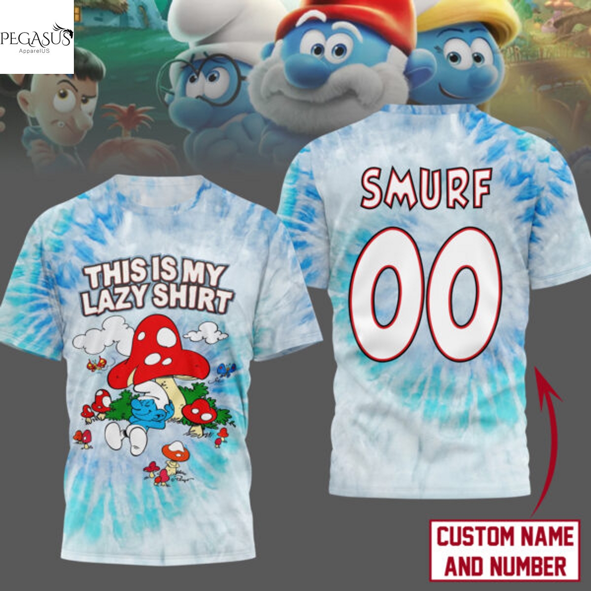 Personalized Smurf - This Is My Laz Shirt 3D T-Shirt Personalized Smurf - This Is My Laz Shirt 3D T-Shirt