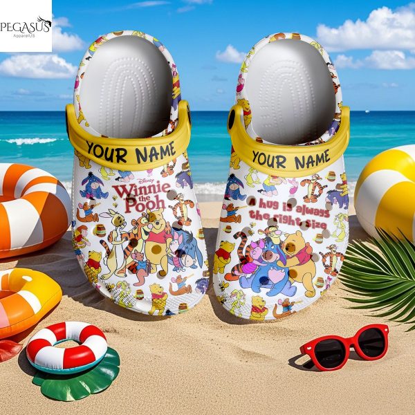 Personalized Winnie The Pooh A Hug Is Always The Right Size Crocs