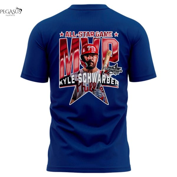 Philadelphia Phillies Kyle Schwarber Is The 2025 Mlb All-star Game MVP 3D T-Shirt – Blue