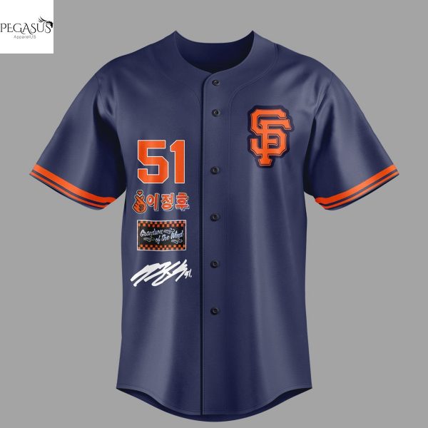 San Francisco Giants Jung Hoo Lee Signature Baseball Jersey