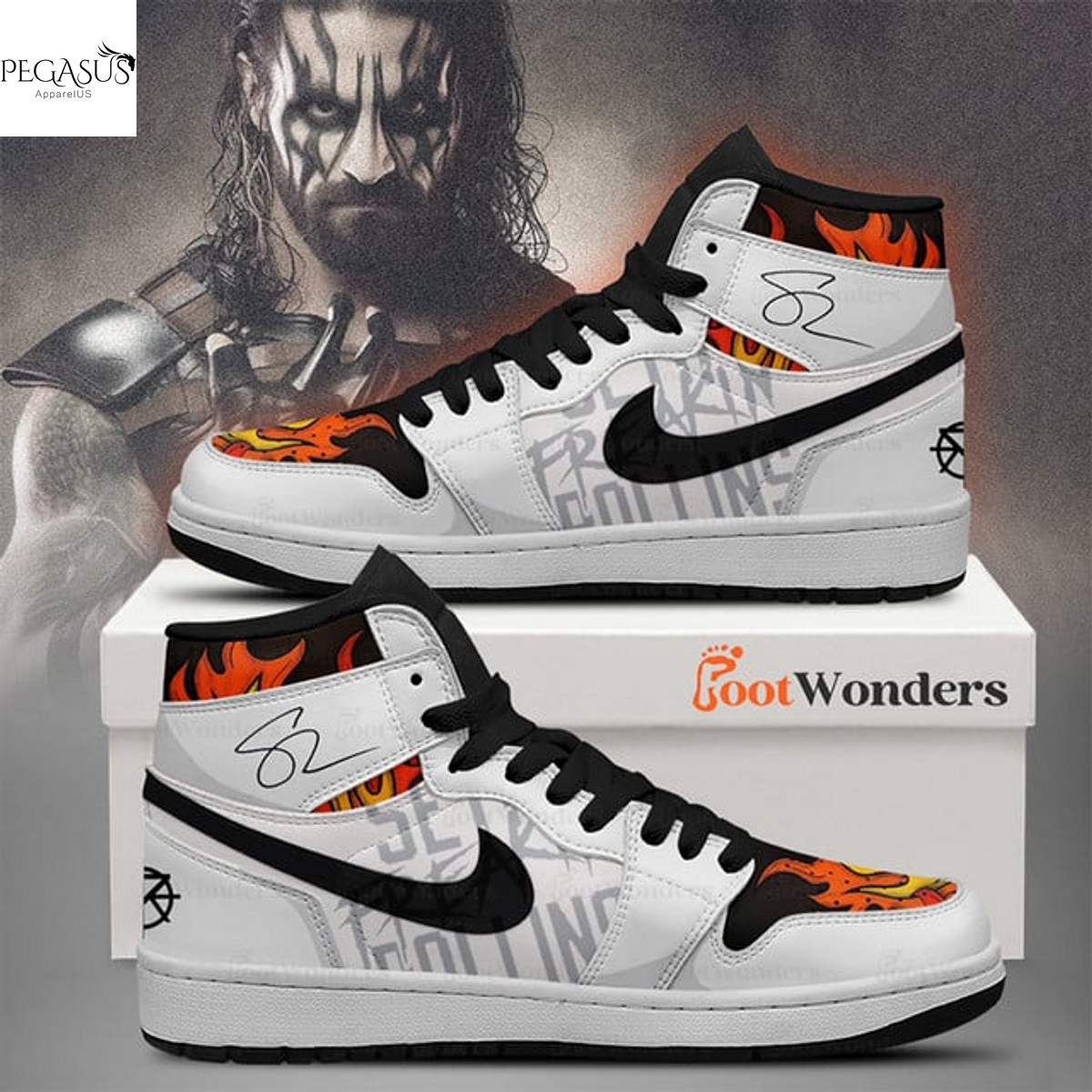 Seth Rollins - WWE Signature Air Jordan 1 High Top Seth Rollins - WWE Signature Air Jordan 1 High Top