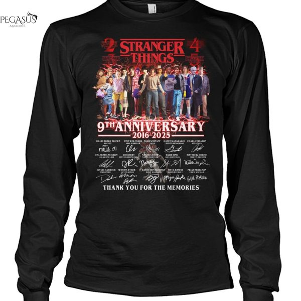 Stranger Things 9th Anniversary 2016-2025 Signature Thank You For The Memories Unisex T-Shirt