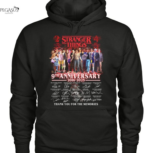 Stranger Things 9th Anniversary 2016-2025 Signature Thank You For The Memories Unisex T-Shirt