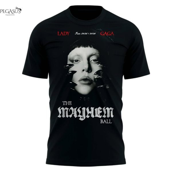 The Mayhem Ball Tour 2025-2026 Lady Gaga 3D T-Shirt