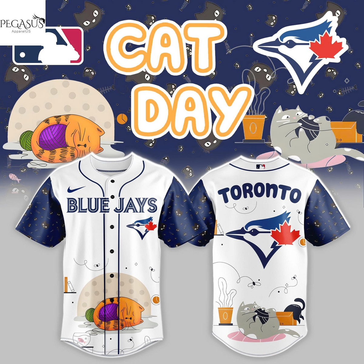Toronto Blue Jays x Cat Day Baseball Jersey Toronto Blue Jays x Cat Day Baseball Jersey