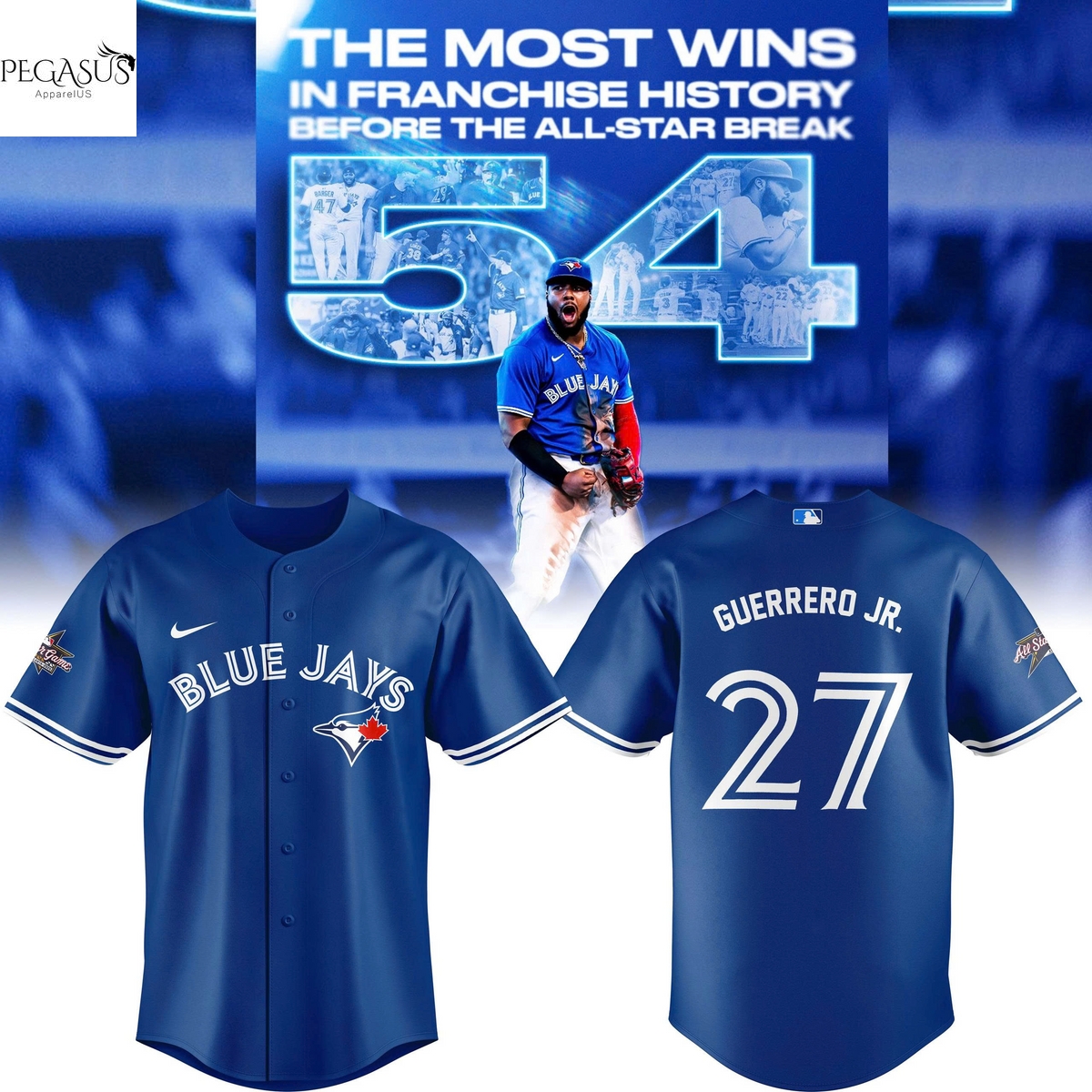 Vladimir Guerrero Jr. Toronto Blue Jays 2025 MLB All-Star Game Baseball Jersey Vladimir Guerrero Jr. Toronto Blue Jays 2025 MLB All-Star Game Baseball Jersey