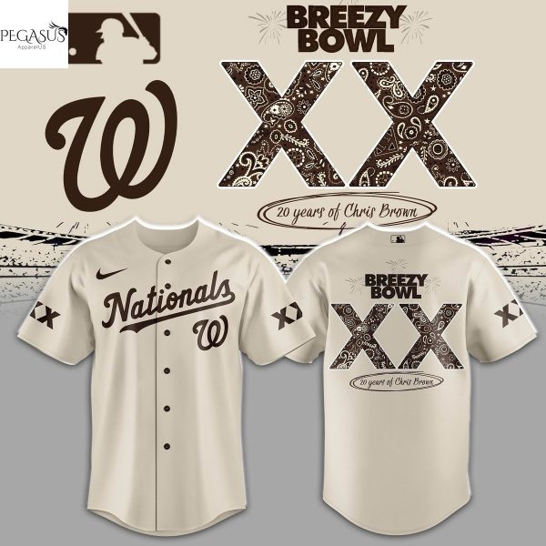 Washington Nationals x Chris Brown Breezy Bowl XX 2025 Baseball Jersey