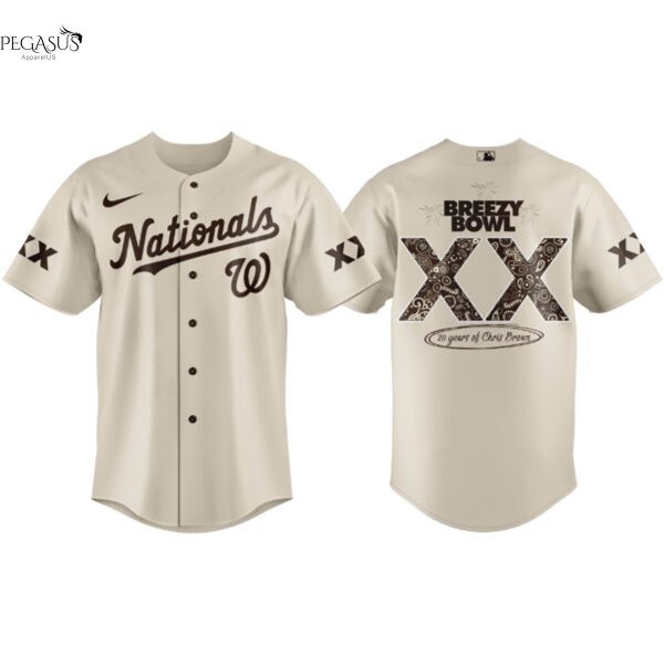 Washington Nationals x Chris Brown Breezy Bowl XX 2025 Baseball Jersey