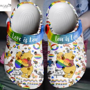 Winnie The Pooh x Pride Month Love Is Qual Crocs