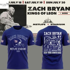 Zach Bryan x New York Giants Kings Of Leon 3D T-Shirt