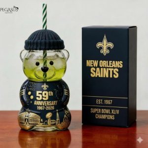 New Orleans Saints 59th Anniversary 2026  Bear Glass Cup