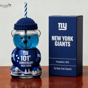 New York Giants Bear Glass Cup