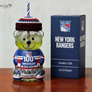 New York Rangers 1926-2026 Bear Glass Cup